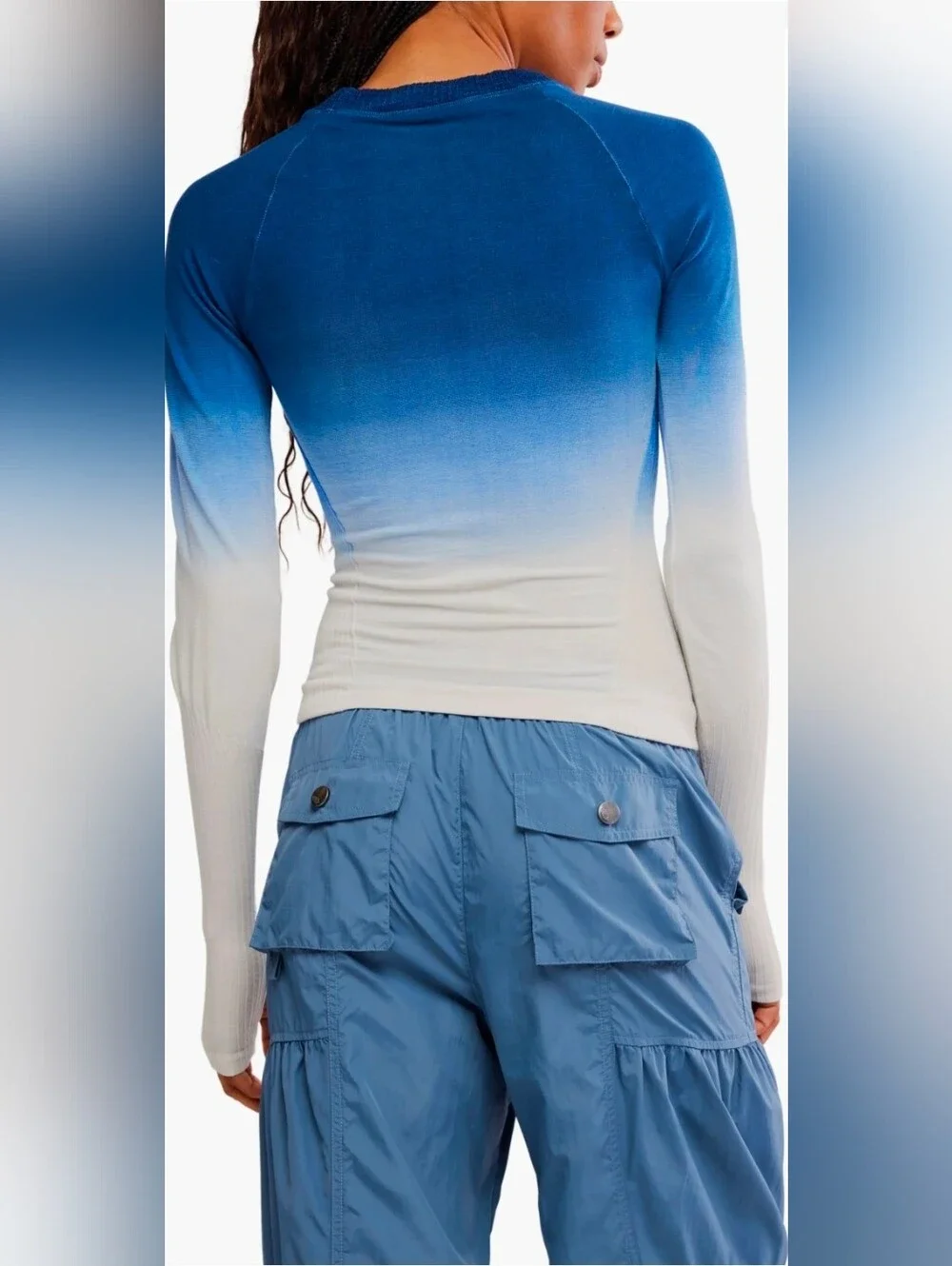 FP Movement Take Flight Ombre Base Layer In Deep Blue Combo M/L NWT - Picture 2 of 10